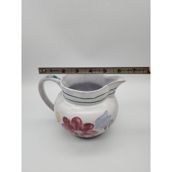 Arabian Hand Painted Pitcher Floral made In Finland 32 oz Marked CY3 - Picture 9 of 11